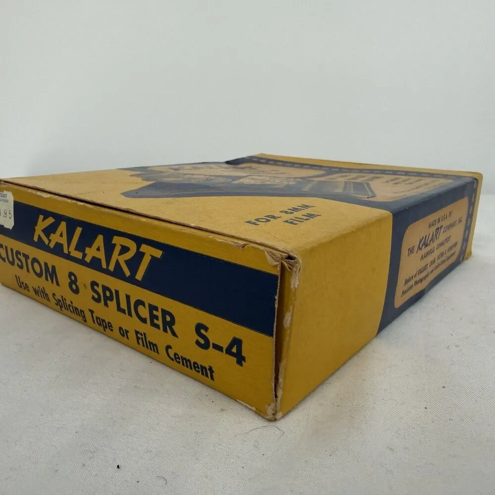 Vintage Kalart Custom 8 Splicer S-4 for 8mm Film Movie Film Cement Tape USA Box